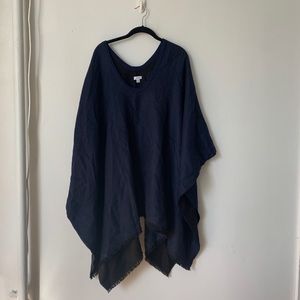 Cuyana Alpaca Blanket Scarf, Navy/Black, One Size